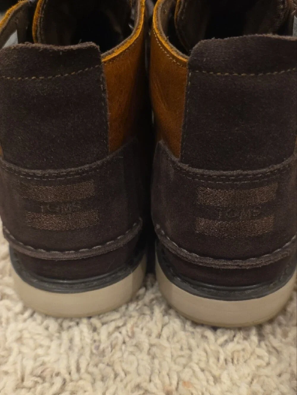 Toms Mens Navi Moc Chukka Brown Leather Boots Sz 12